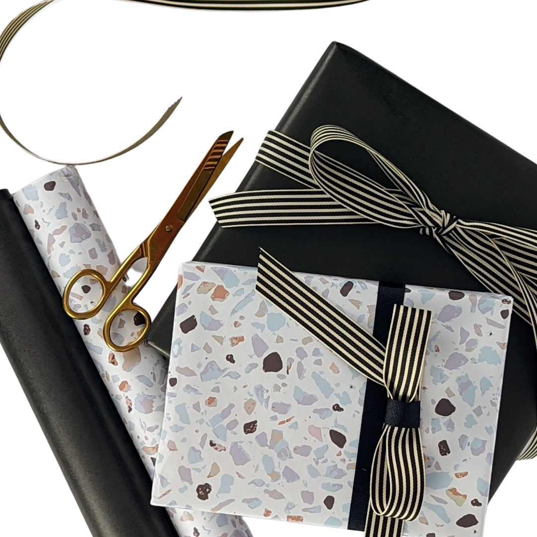  Gift Wrap - Black & Gold Kraft — Mac Paper Supply